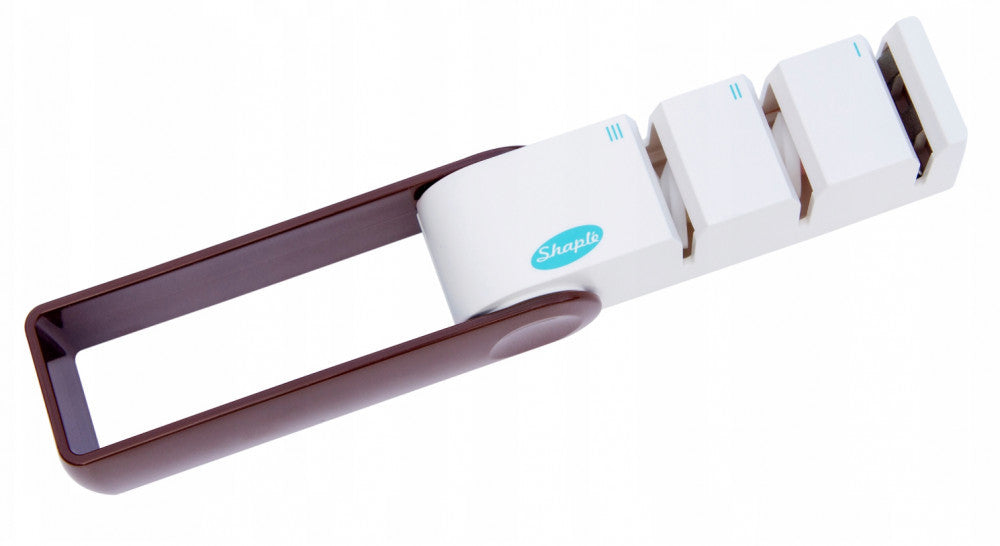 Shaple 3-Stage Knife Sharpener – Chocolate Brown