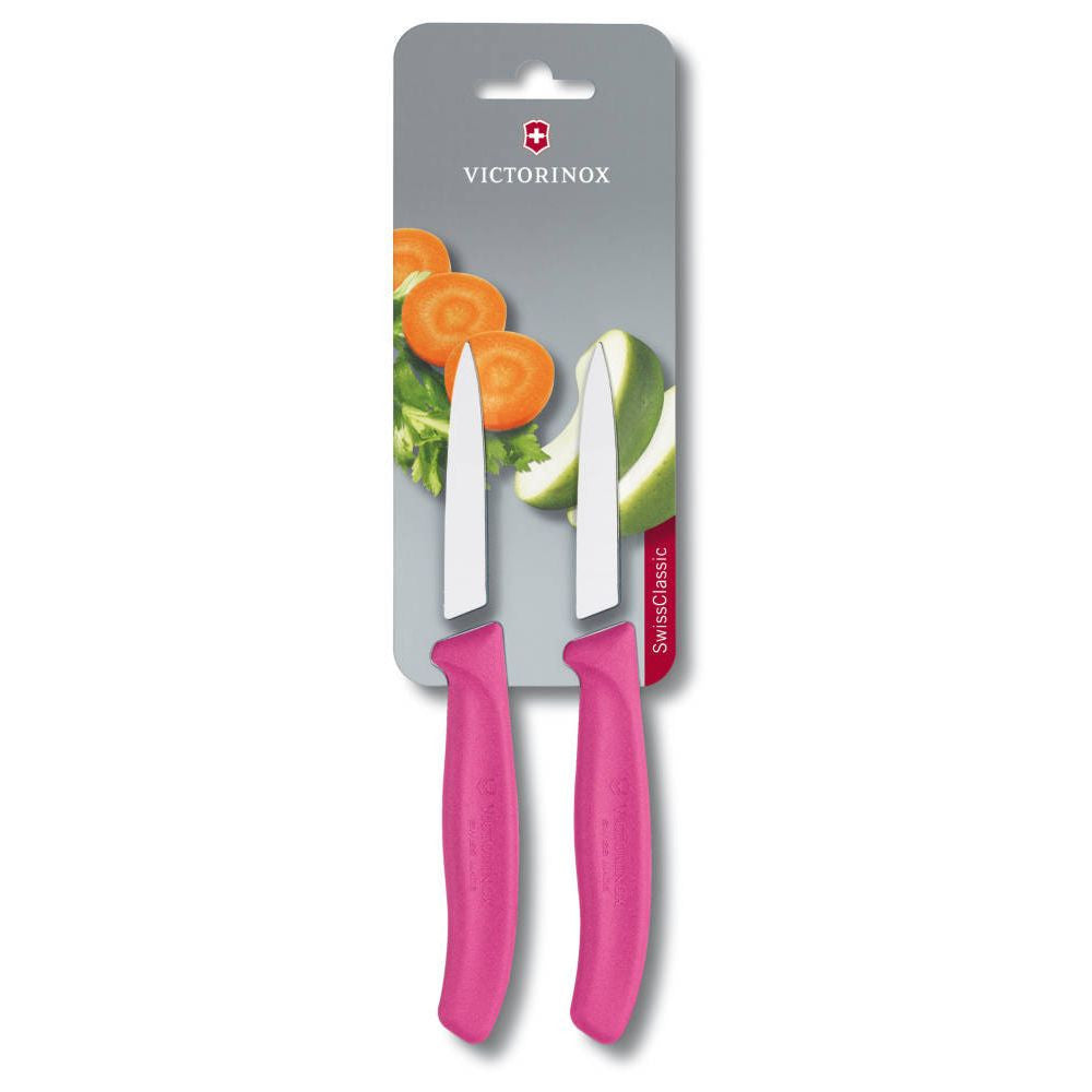 Swiss Classic Vegetable Knife Set, 2 Pieces – Pink