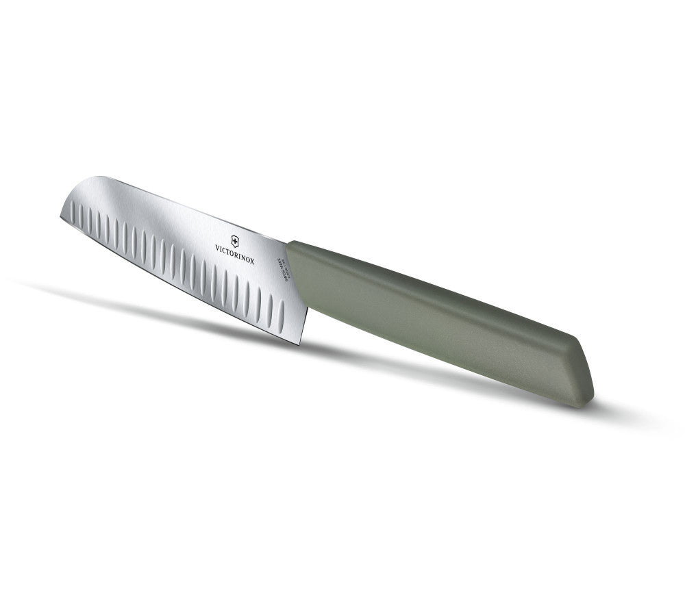Swiss Modern Santoku Knife 17 cm – Green