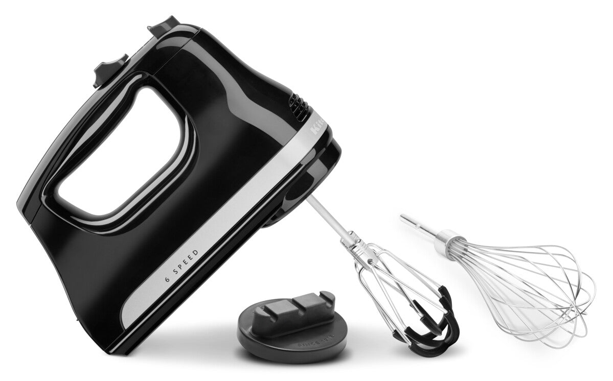 Hand Mixer 6-speed with Flex Edge Beaters – Onyx Black