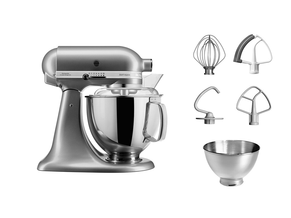 Premium Artisan Tilt-Head Stand Mixer 4.8L – Contour Silver