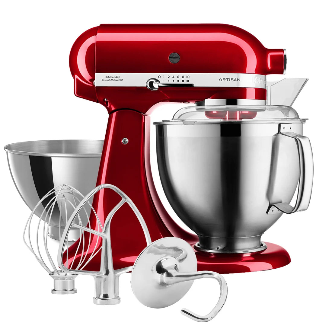 Mikser planetarny Artisan Premium 4,8 L – czerwony karmelek