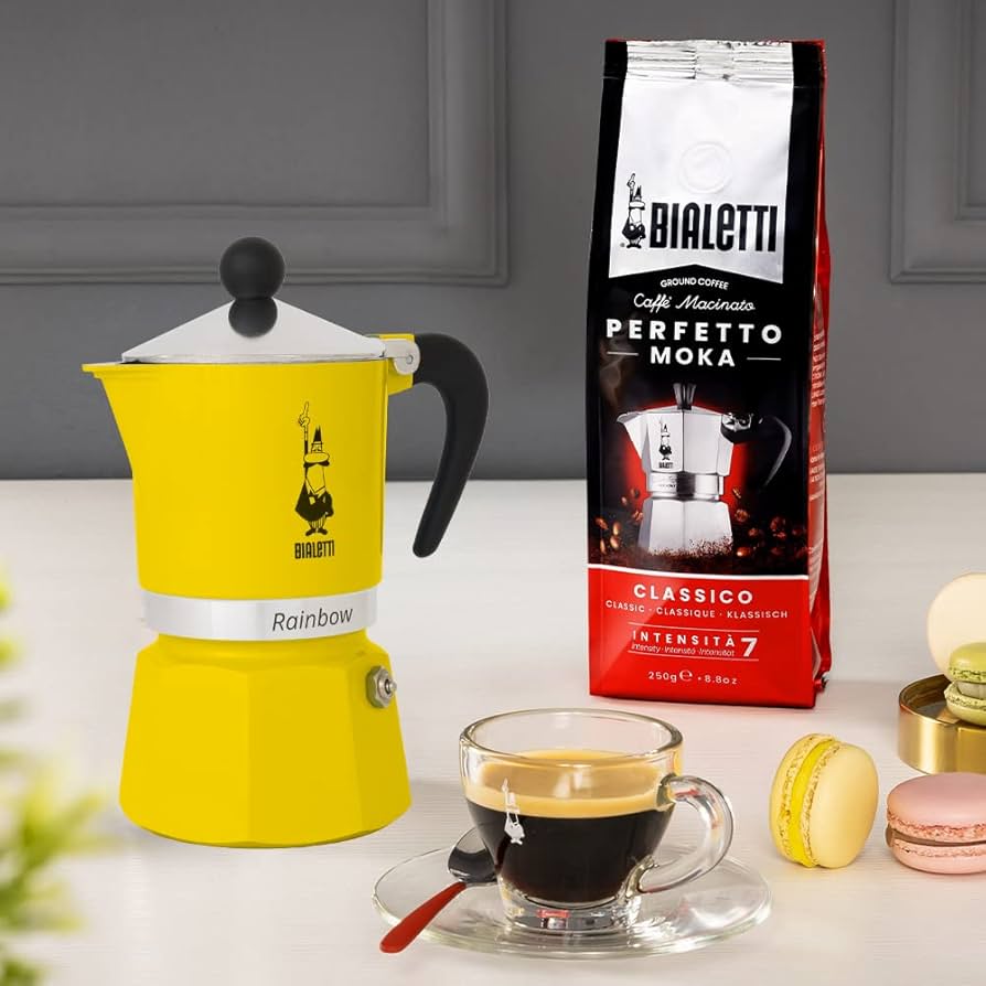 Rainbow Coffee Maker, 3 Cup – Yellow