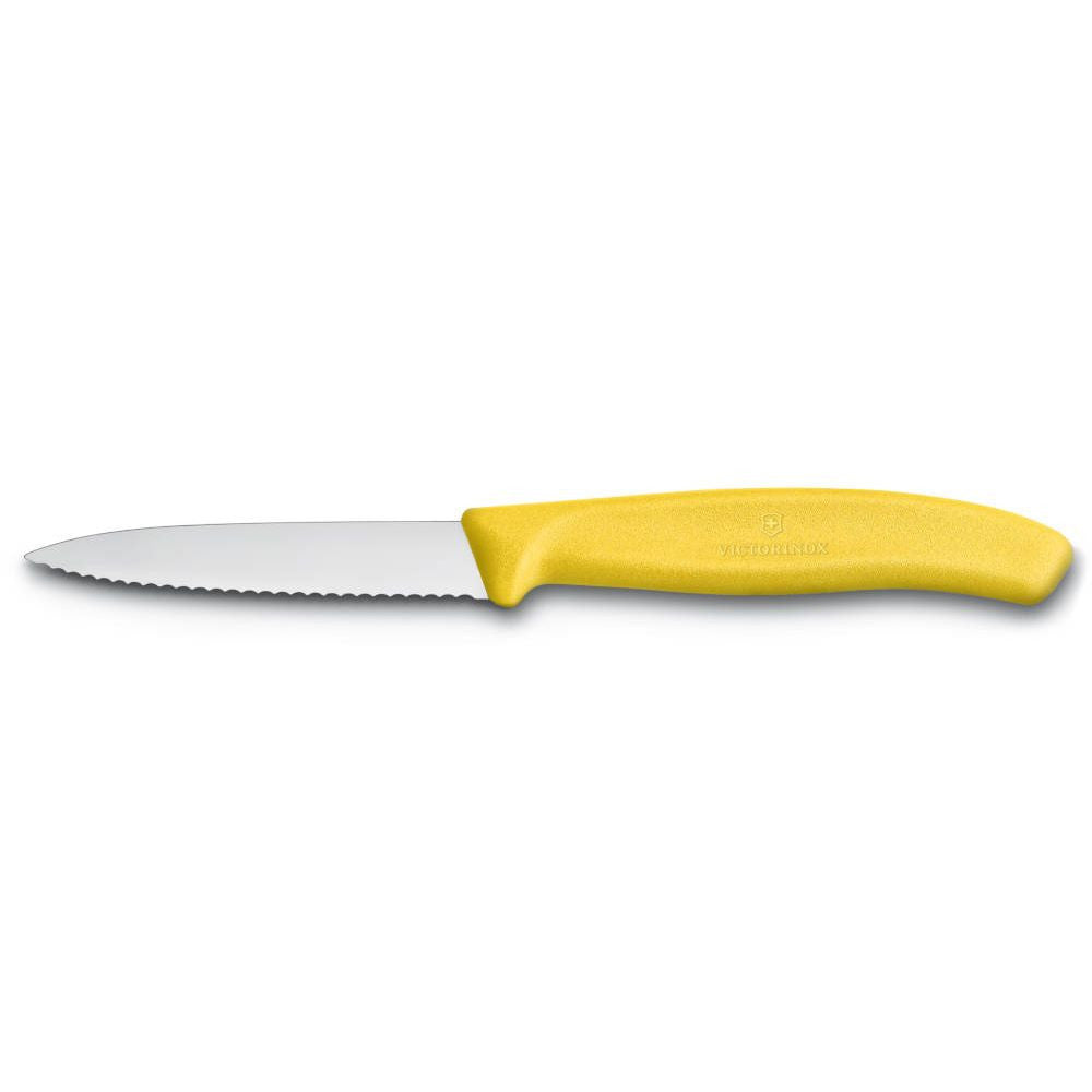 Swiss Classic Serrated Paring Knife, 8 cm – Yellow