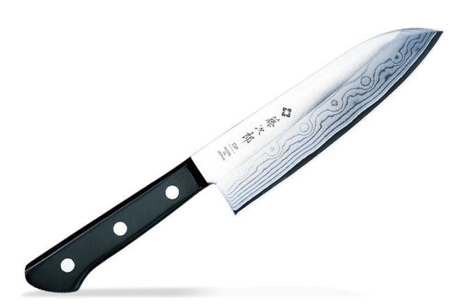 DP Damascus Santoku 170 mm – Black