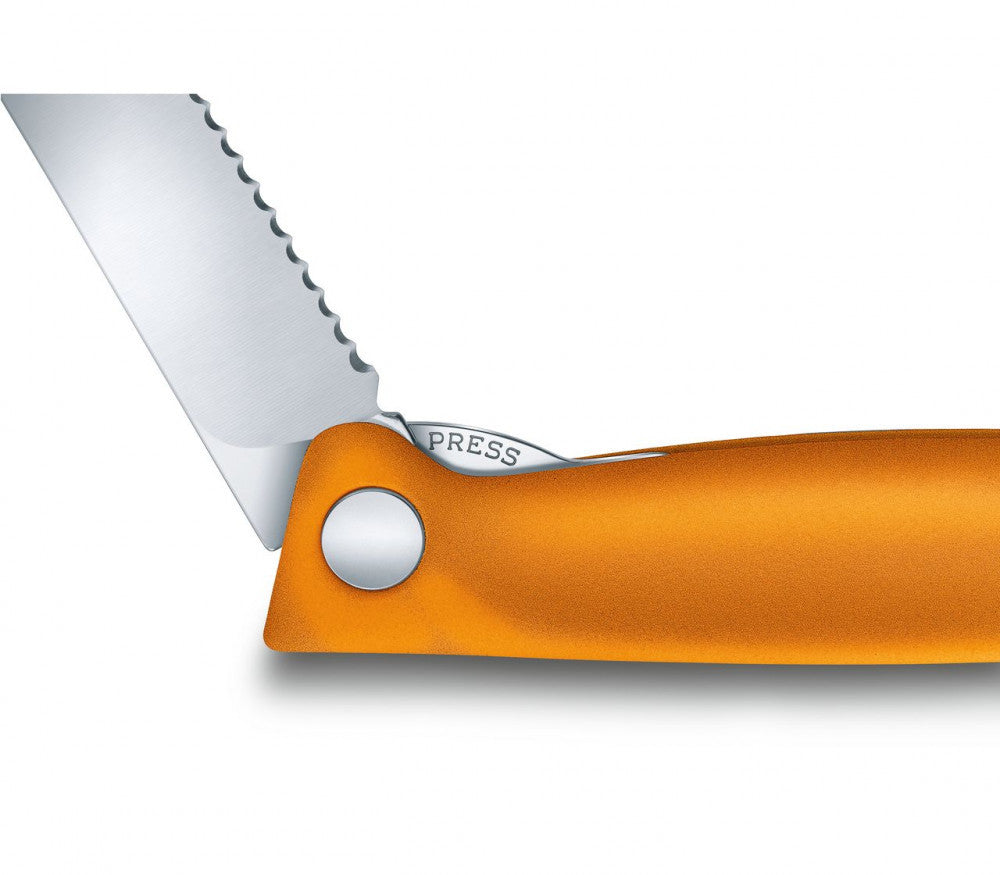 Swiss Classic Serrated Foldable Knife – Orange