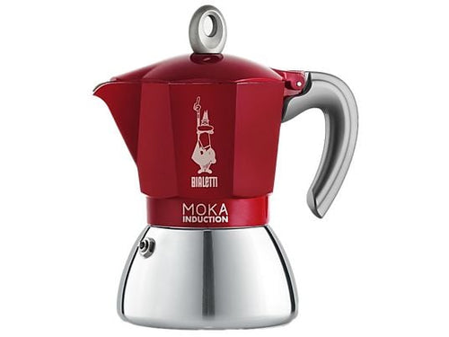 Kawiarka Moka Induction, 6 filiżanek – czerwona