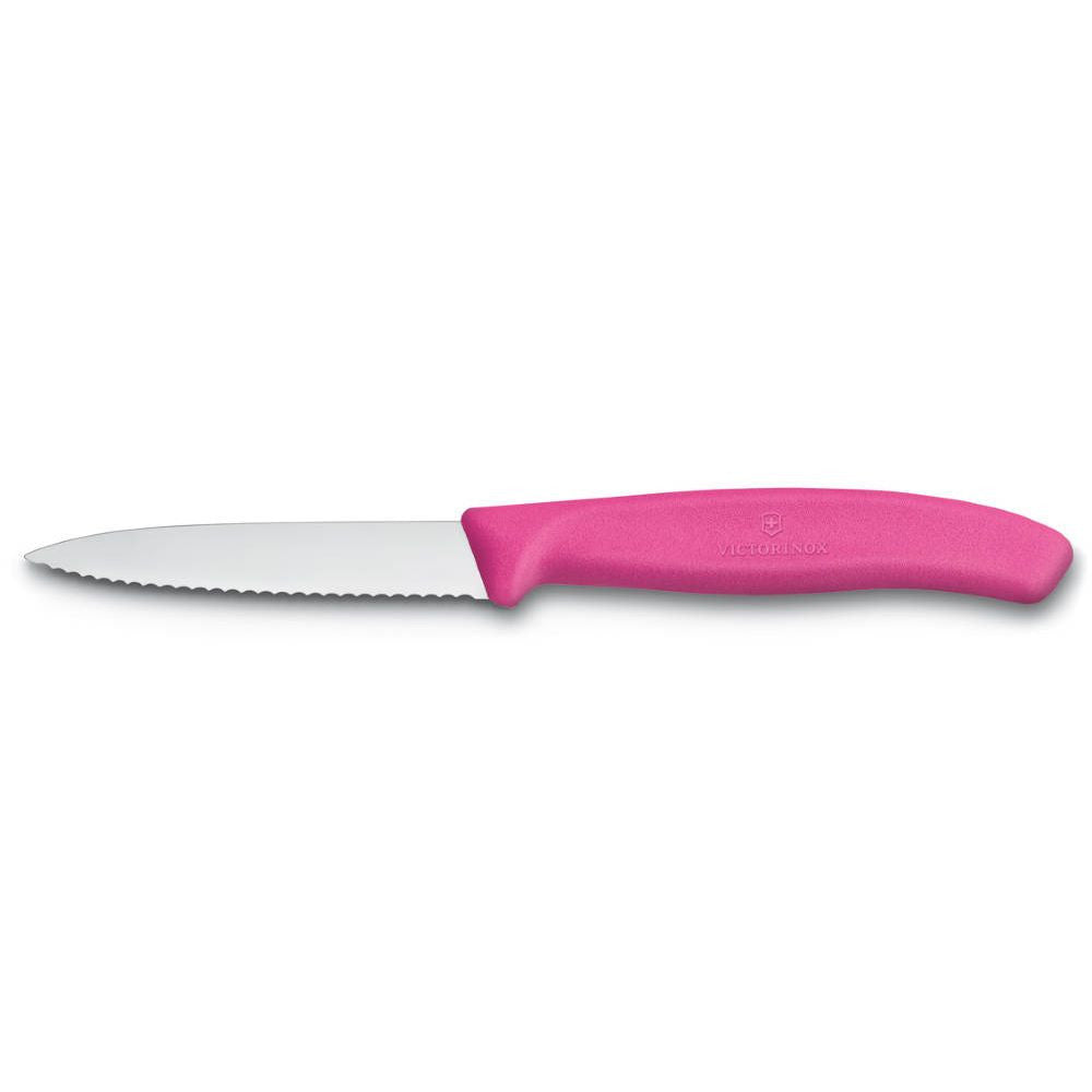 Swiss Classic Serrated Paring Knife, 8 cm – Pink