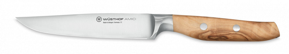 Amici Steak Knife 12 cm – Olive Wood