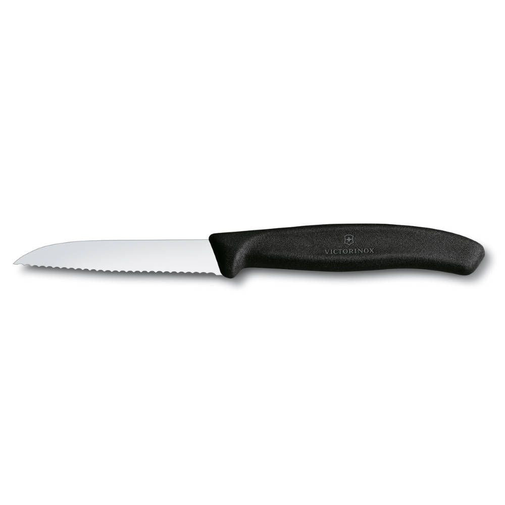 Swiss Classic Serrated Vegetable Knife – Black
