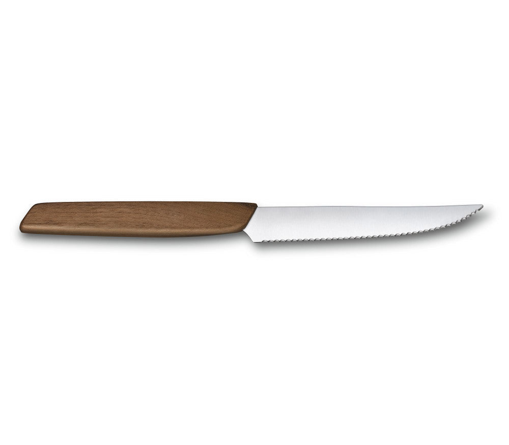 Swiss Modern Steak Knife Set, 2 Pieces – Walnut