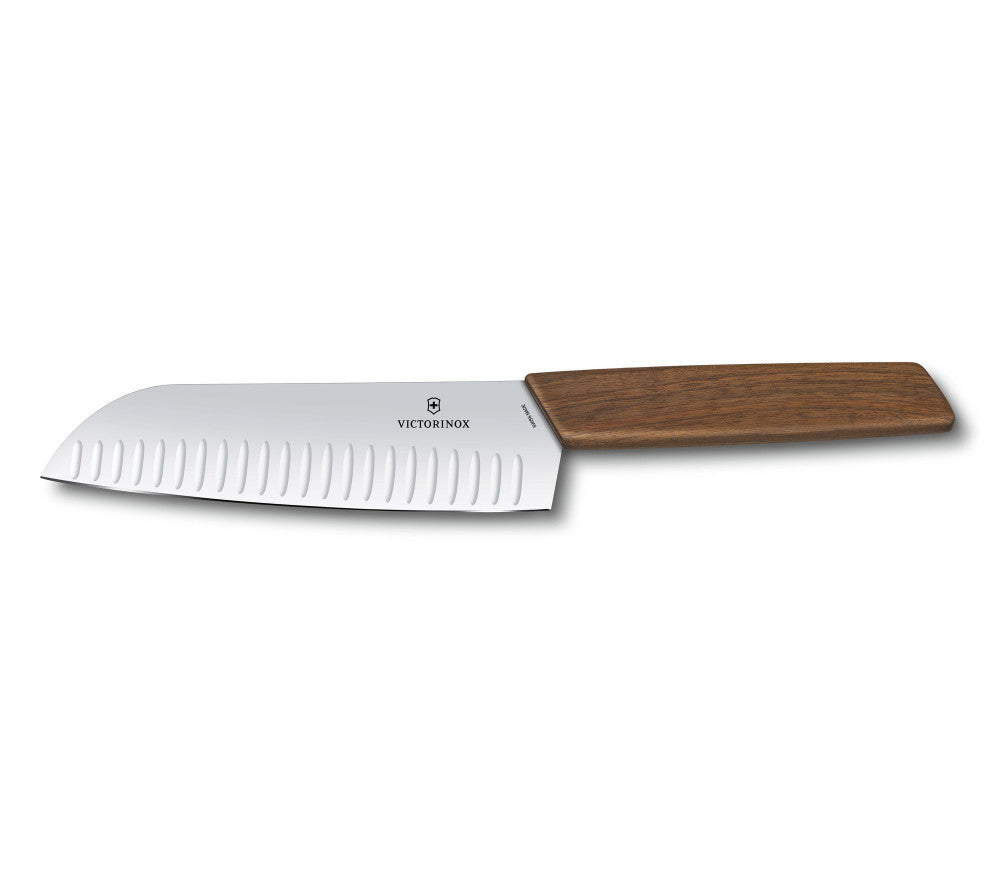 Swiss Modern Santoku Knife 17 cm – Walnut
