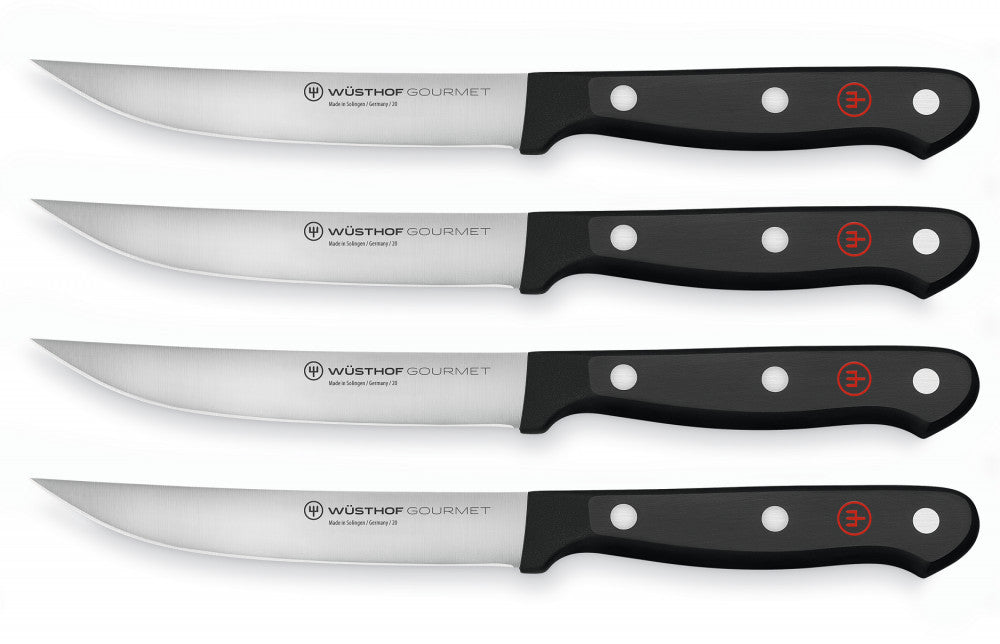 Gourmet Steak Knife Set, 4 Pieces – Black