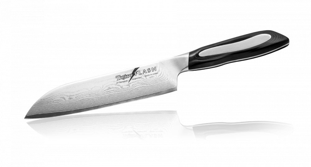 Flash DP Damascus Santoku 180 mm – Black