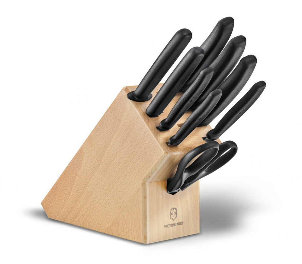 Swiss Classic Knife Block Set, 9 Pieces – Beechwood