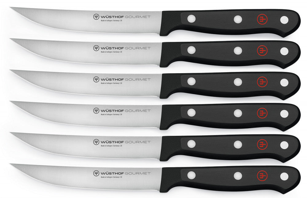 Gourmet Steak Knife Set, 6 Pieces – Black