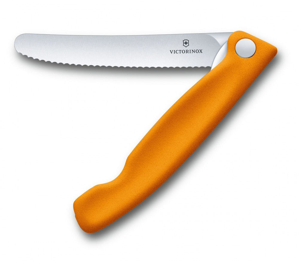 Swiss Classic Serrated Foldable Knife – Orange