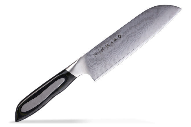 Flash DP Damascus Santoku 180 mm – Black