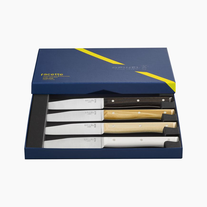 Set of 4 Facette Mixed table knives