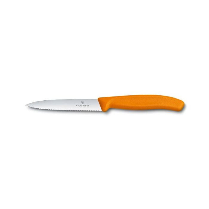 Swiss Classic Serrated Paring Knife, 10 cm – Orange