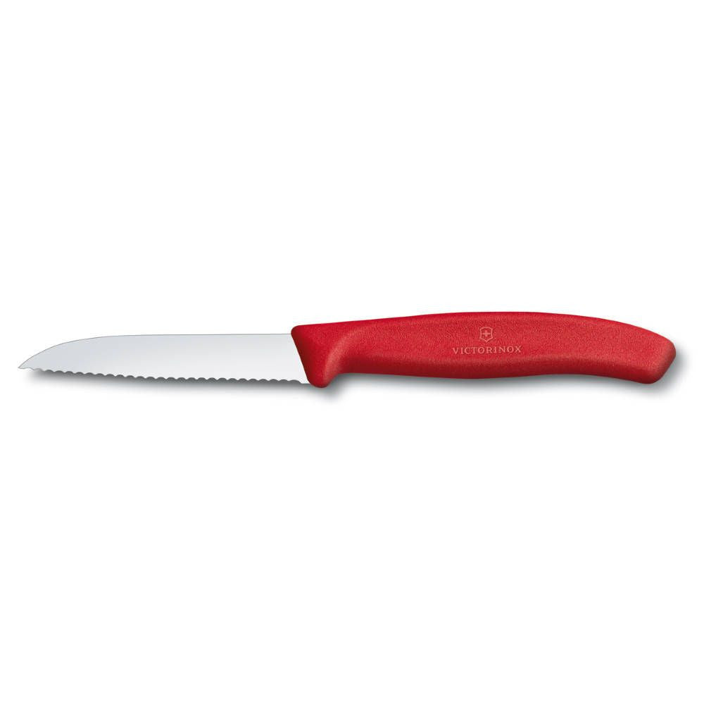 Swiss Classic Serrated Vegetable Knife – Red