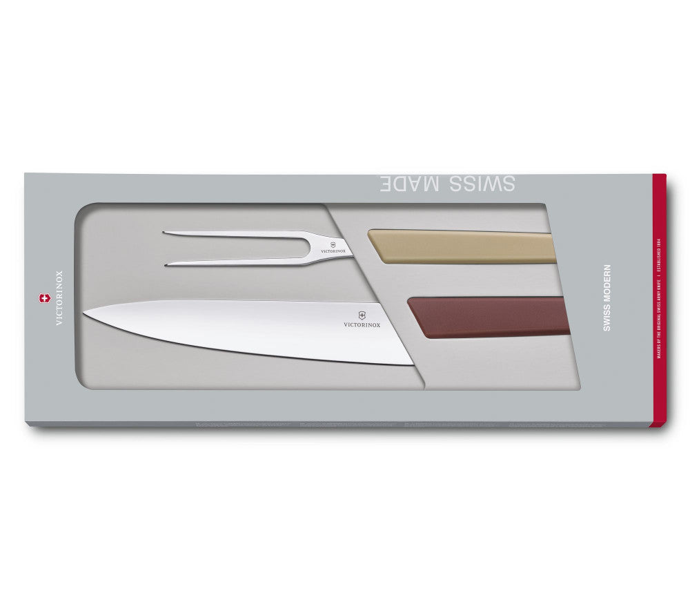 Swiss Modern Carving Set, 2 Pieces – Mixed Colors